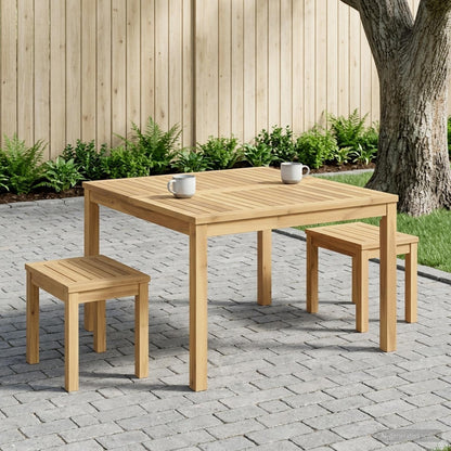 Coffee Table White 80 x 80.5 x 45 cm Solid Acacia Wood