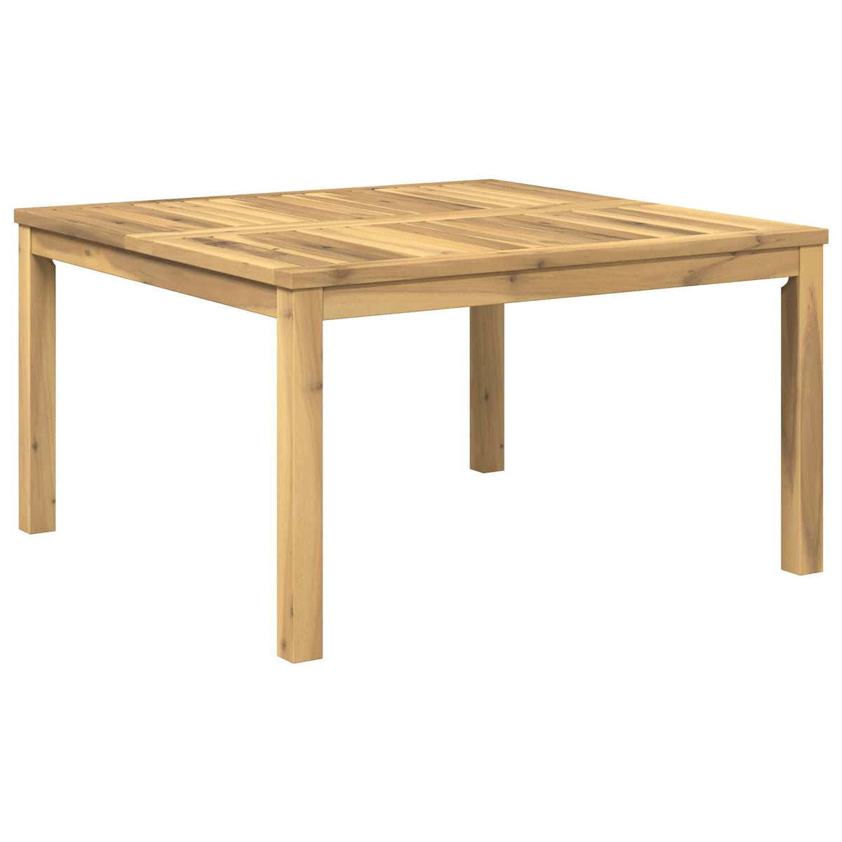 Coffee Table White 80 x 80.5 x 45 cm Solid Acacia Wood