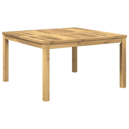 Coffee Table White 80 x 80.5 x 45 cm Solid Acacia Wood