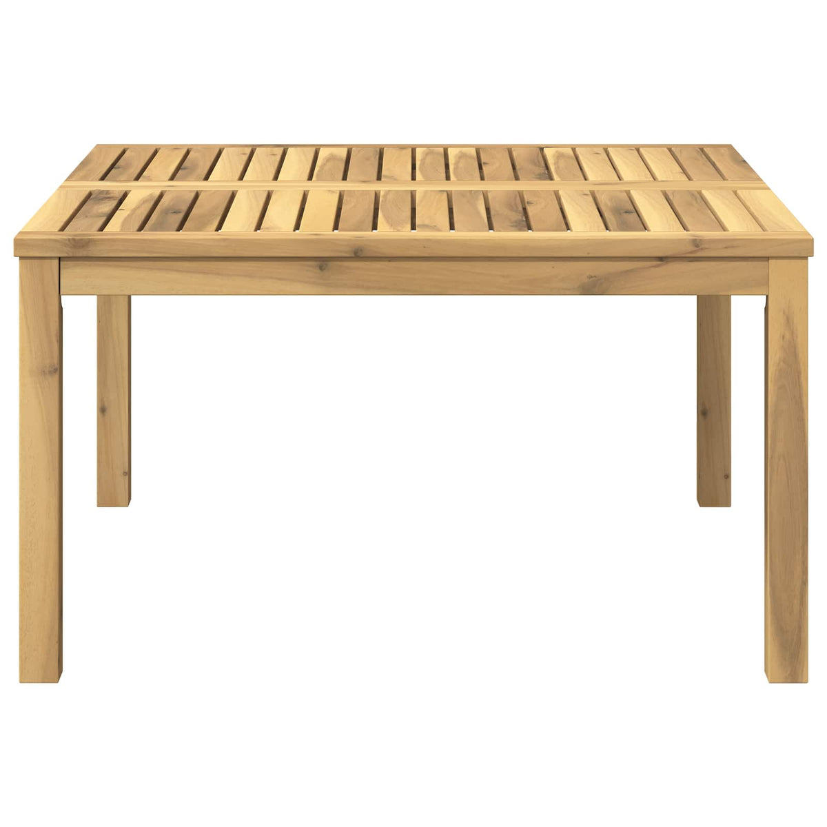 Coffee Table White 80 x 80.5 x 45 cm Solid Acacia Wood