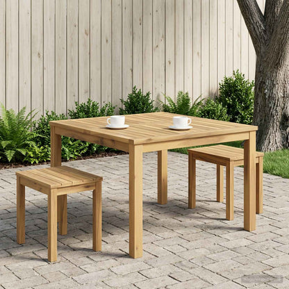 Coffee Table White 100 x 100.5 x 45 cm Solid Acacia Wood
