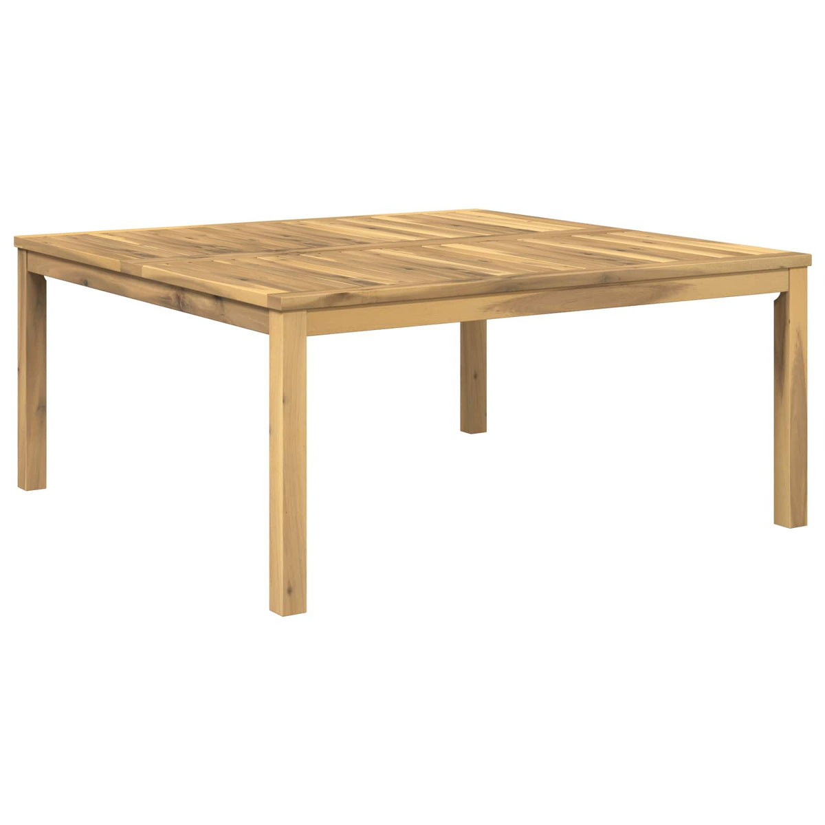 Coffee Table White 98 x 100.5 x 45 cm Solid Acacia Wood