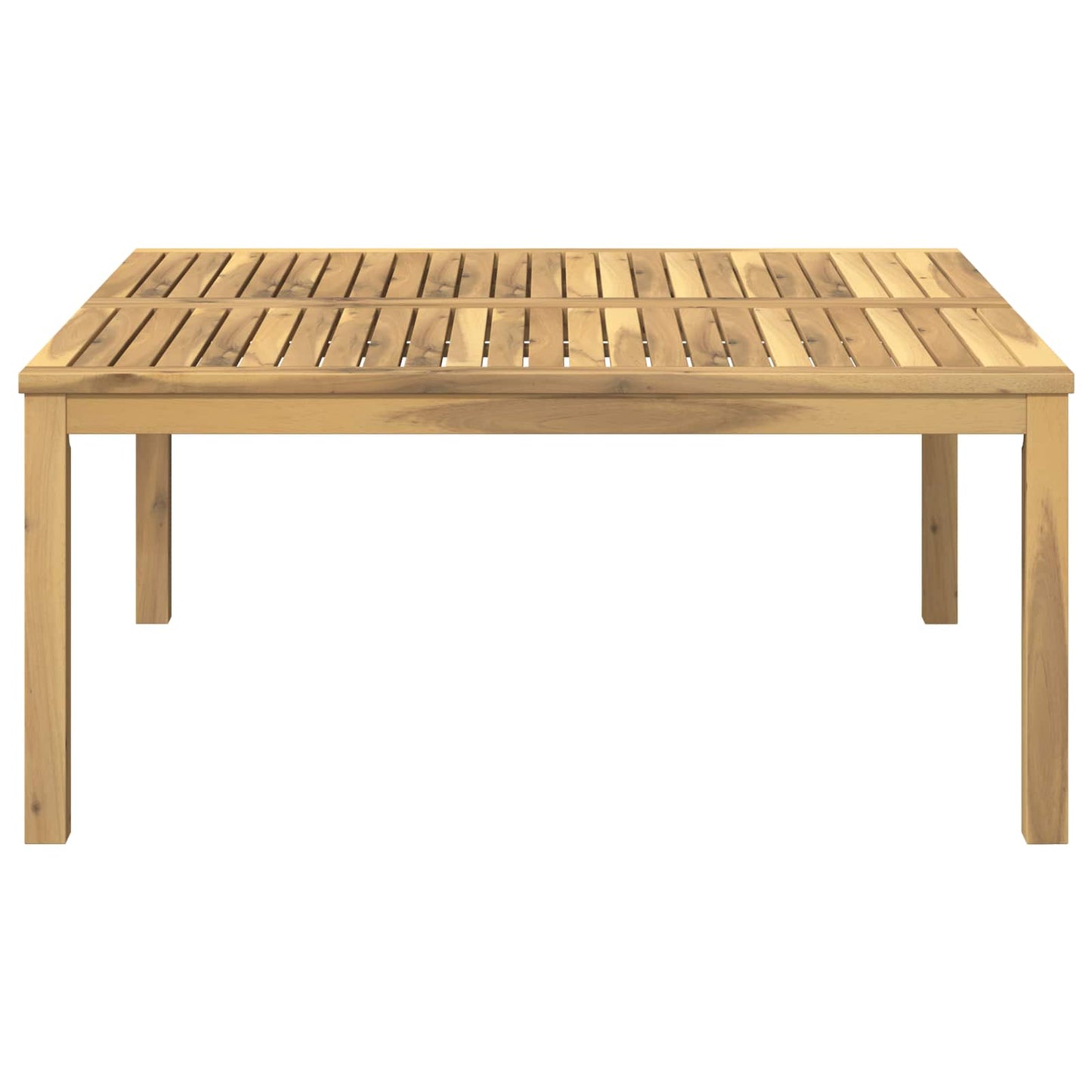 Coffee Table White 100 x 100.5 x 45 cm Solid Acacia Wood