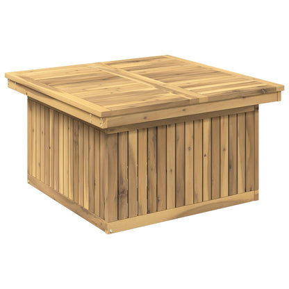 Garden Coffee Table Solid Acacia Wood Height Adjustable White
