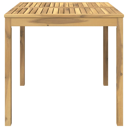 Garden Dinner Table White 80 x 80.5 x 75 cm Solid Acacia Wood