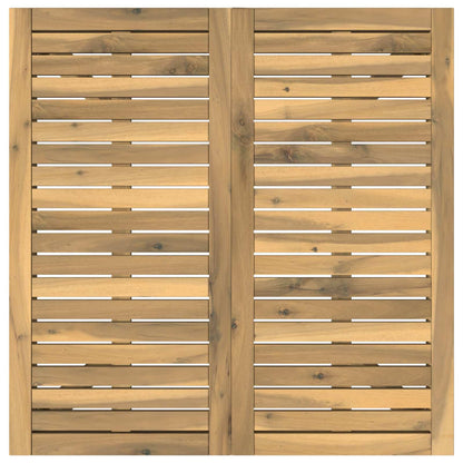 Garden Dinner Table White 80 x 80.5 x 75 cm Solid Acacia Wood