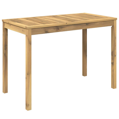 Garden Dinner Table LAREN Whitewash 108.5 x 55 x 75 cm