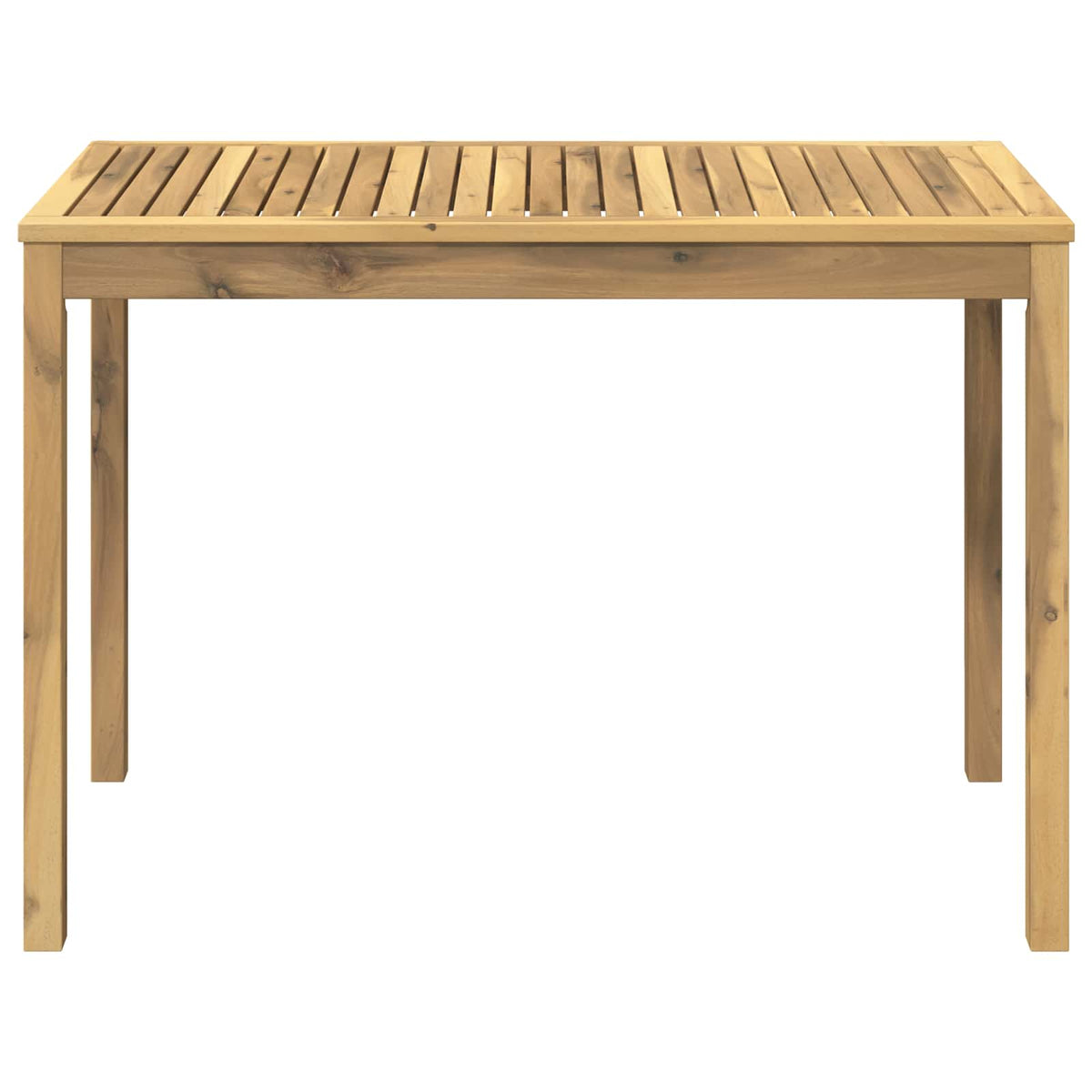 Garden Dinner Table LAREN Whitewash 108.5 x 55 x 75 cm