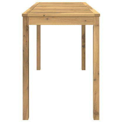 Garden Dinner Table LAREN Whitewash 108.5 x 55 x 75 cm