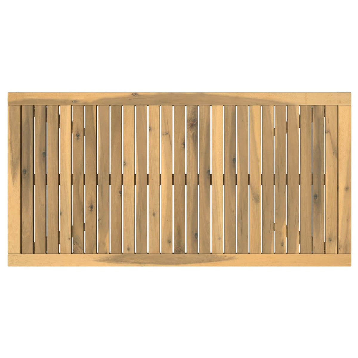 Garden Dinner Table LAREN Whitewash 108.5 x 55 x 75 cm