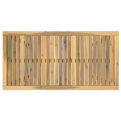 Garden Dinner Table LAREN Whitewash 108.5 x 55 x 75 cm