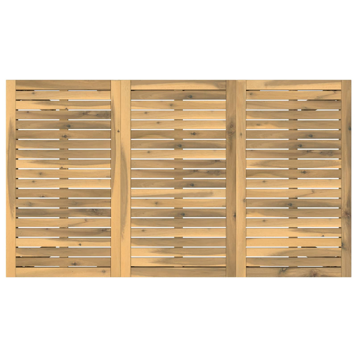 Garden Dinner Table White 141 x 80.5 x 75 cm Solid Acacia Wood