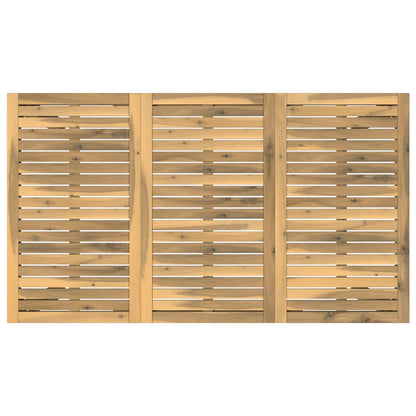 Garden Dinner Table White 141 x 80.5 x 75 cm Solid Acacia Wood