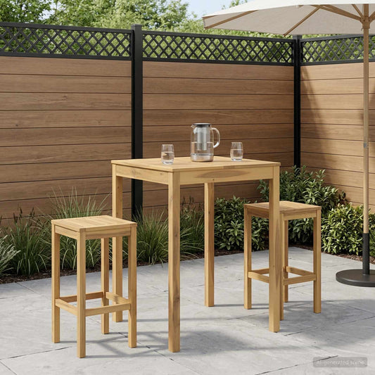 Garden Bar Table White 80 x 80.5 x 105 cm Solid Acacia Wood