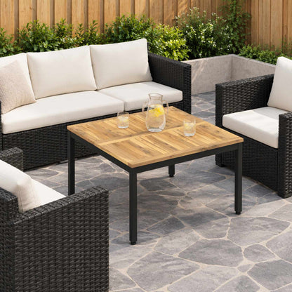 Coffee Table White and Black 80 x 80.5 x 45 cm