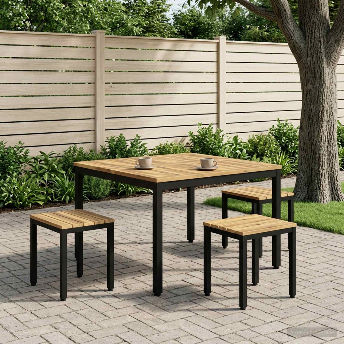 Coffee Table White and Black 100 x 100.5 x 45 cm