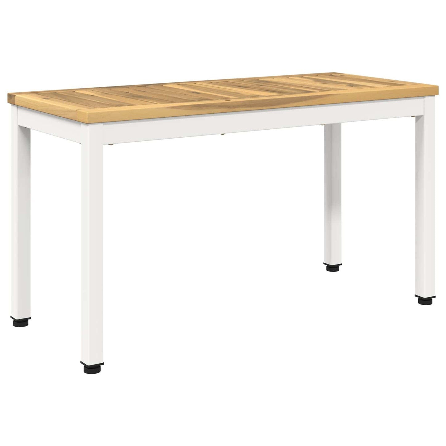 Garden Bench 80.5 x 35 x 45 cm Solid Acacia Wood White
