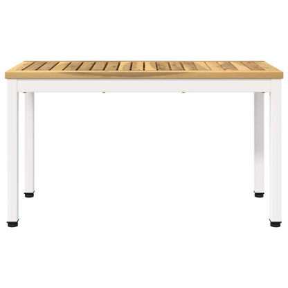 Garden Bench 80.5 x 35 x 45 cm Solid Acacia Wood White
