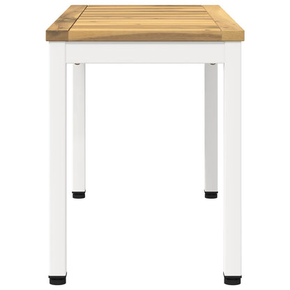 Garden Bench 80.5 x 35 x 45 cm Solid Acacia Wood White