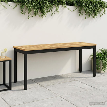 Garden Bench 108.5 x 35 x 45 cm Solid Acacia Wood Rectangular