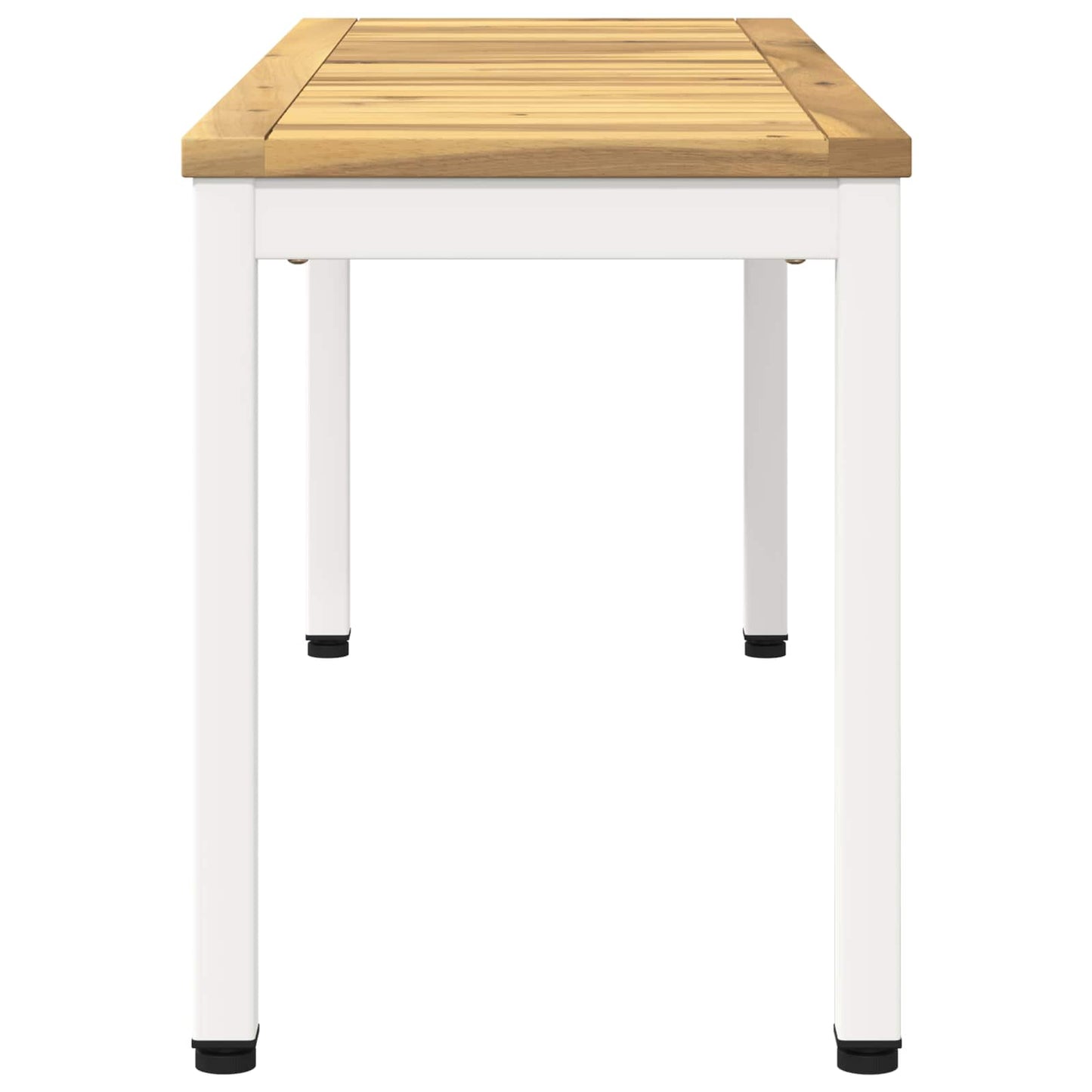 Garden Bench 108.5 x 35 x 45 cm Solid Acacia Wood White