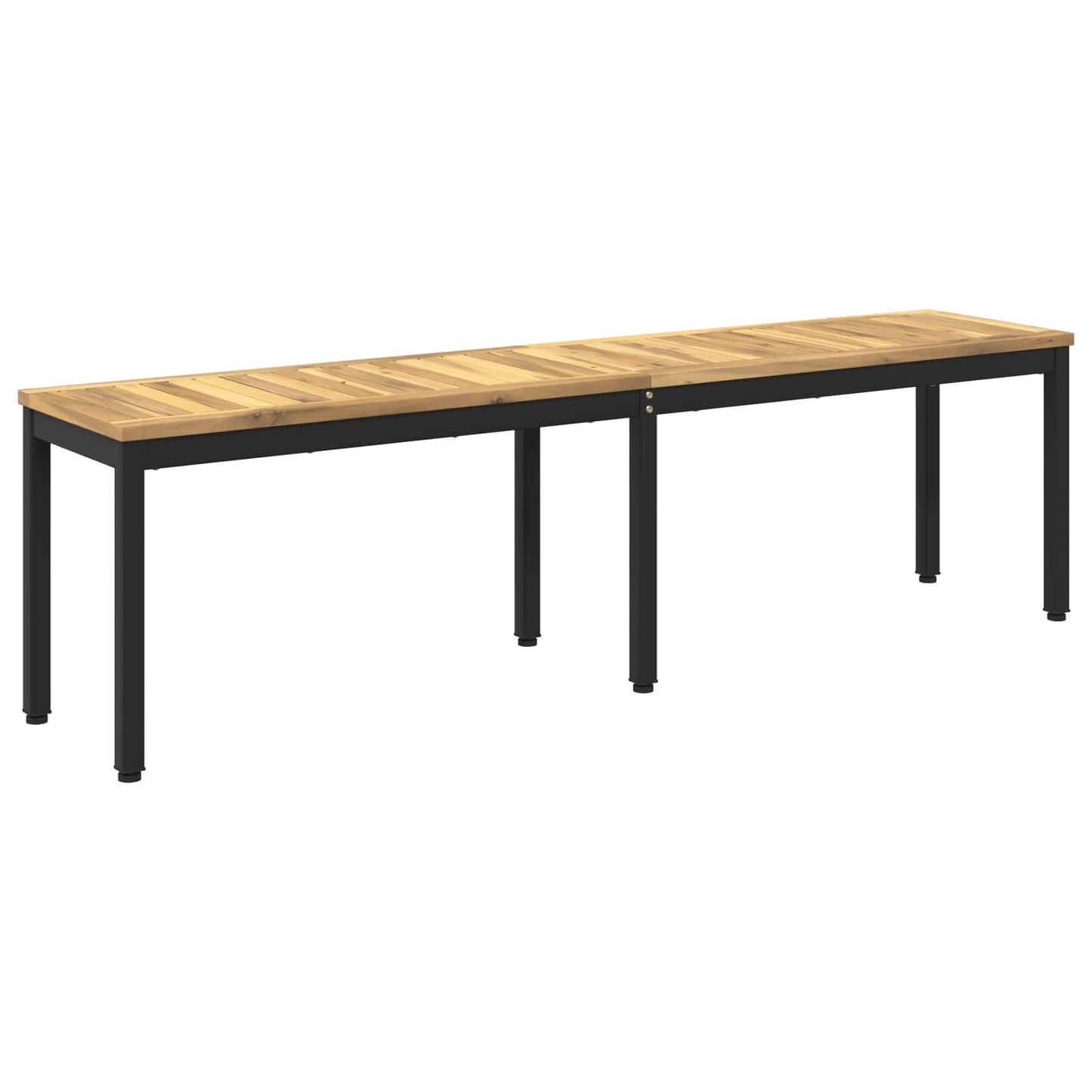 Garden Bench 161 x 35 x 45 cm Solid Acacia Wood White and Black