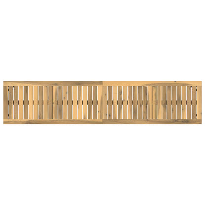 Garden Bench 161 x 35 x 45 cm Solid Acacia Wood White and Black