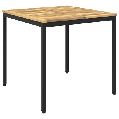 Garden Dinner Table White and Black 80 x 80.5 x 75 cm