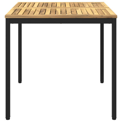 Garden Dinner Table White and Black 80 x 80.5 x 75 cm