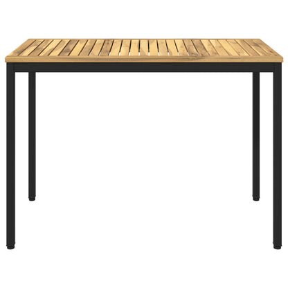 Garden Dinner Table White and Black 108.5 x 55 x 75 cm