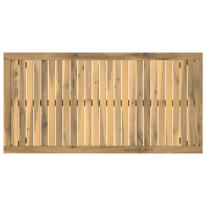 Garden Dinner Table White and Black 108.5 x 55 x 75 cm