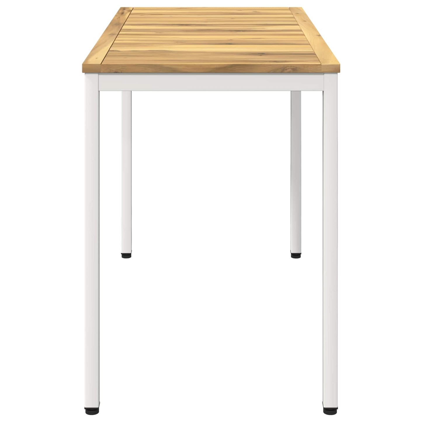 Garden Dinner Table White 108.5 x 55 x 75 cm Solid Acacia Wood