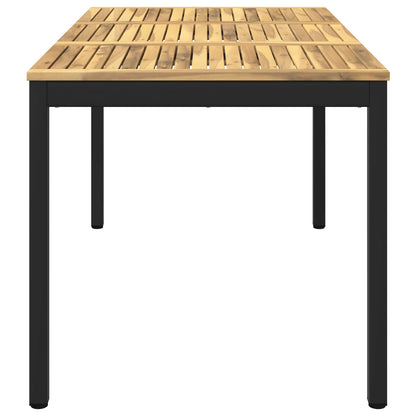 Garden Dinner Table White and Black 141 x 80.5 x 75 cm