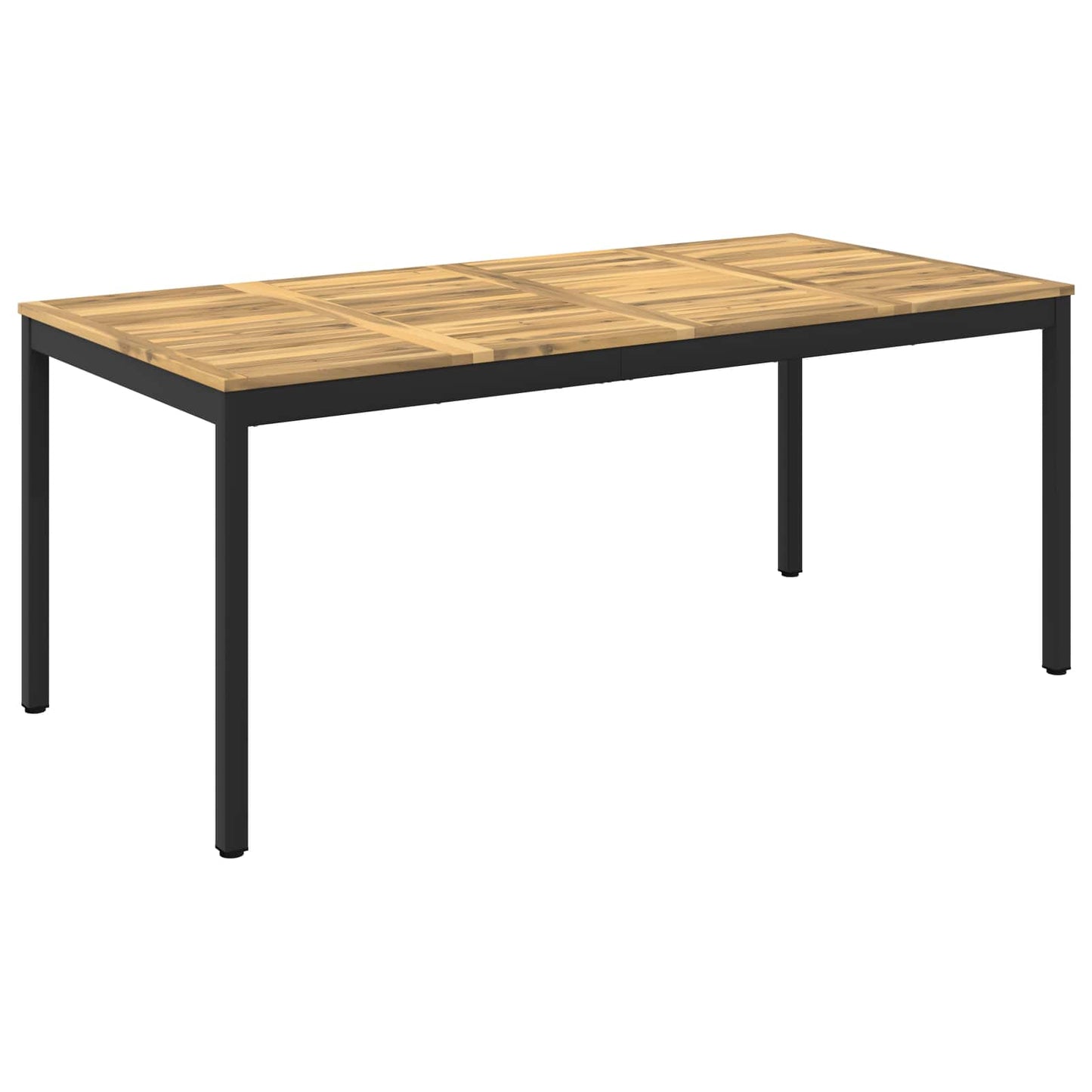 Garden Dinner Table White and Black 147 x 88.5 x 75 cm