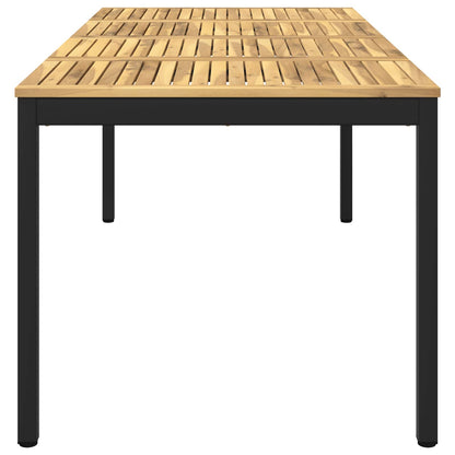 Garden Dinner Table White and Black 147 x 88.5 x 75 cm