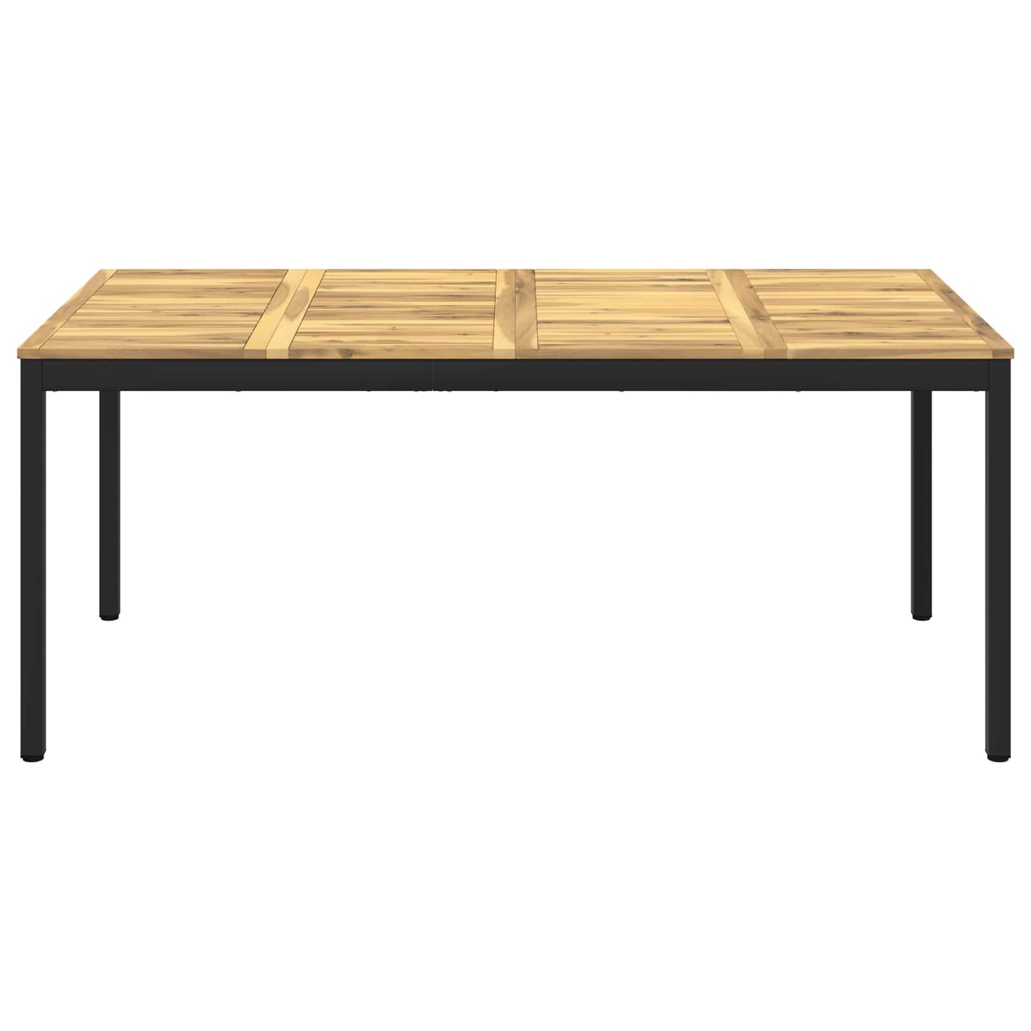 Garden Dinner Table White and Black 180 x 88.5 x 75 cm