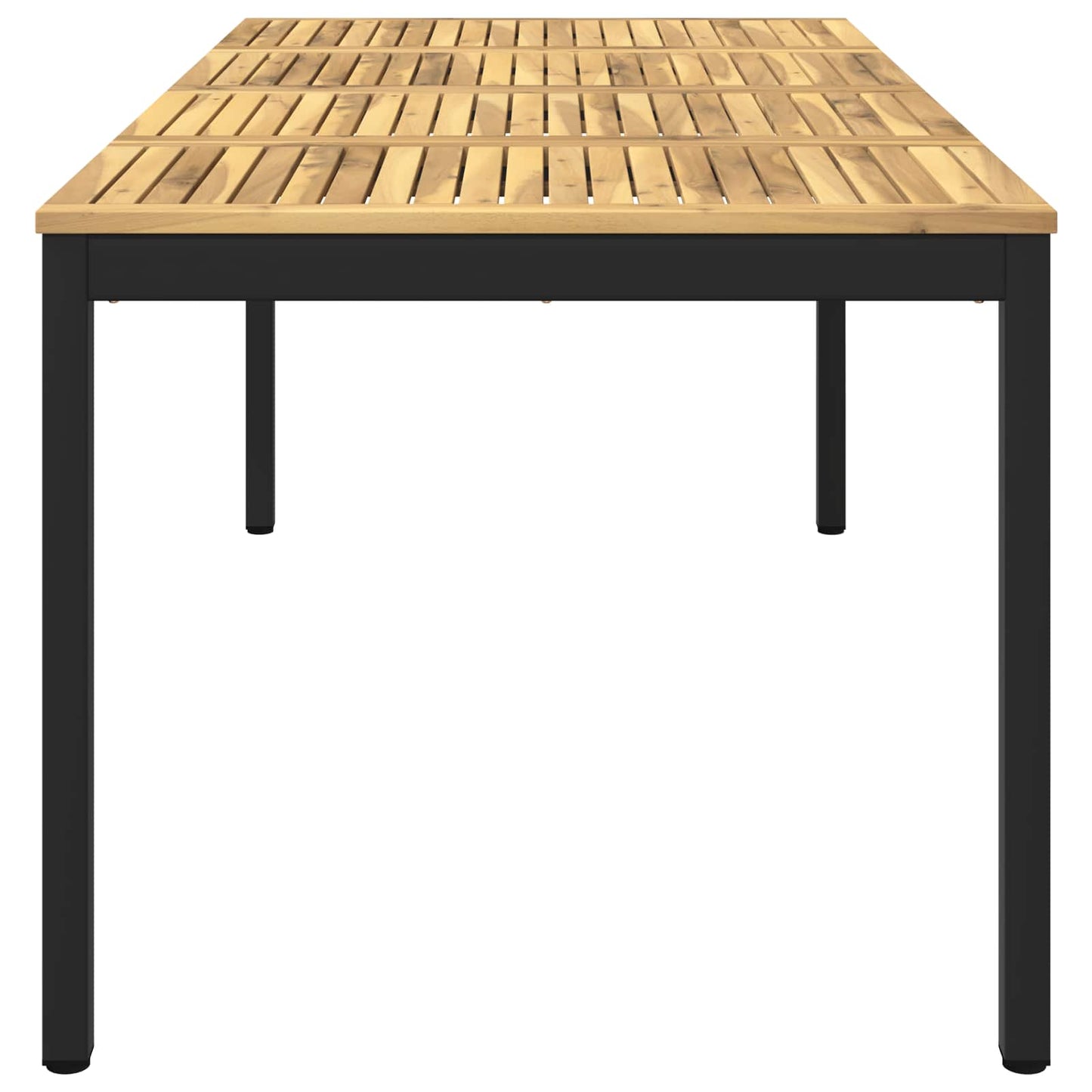 Garden Dinner Table White and Black 180 x 88.5 x 75 cm