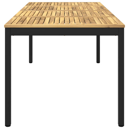 Garden Dinner Table White and Black 180 x 88.5 x 75 cm