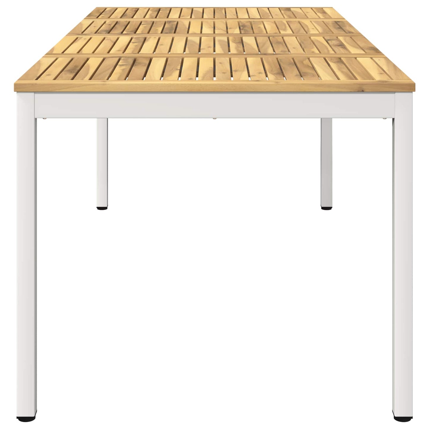 Garden Dinner Table White 180 x 88.5 x 75 cm Solid Acacia Wood