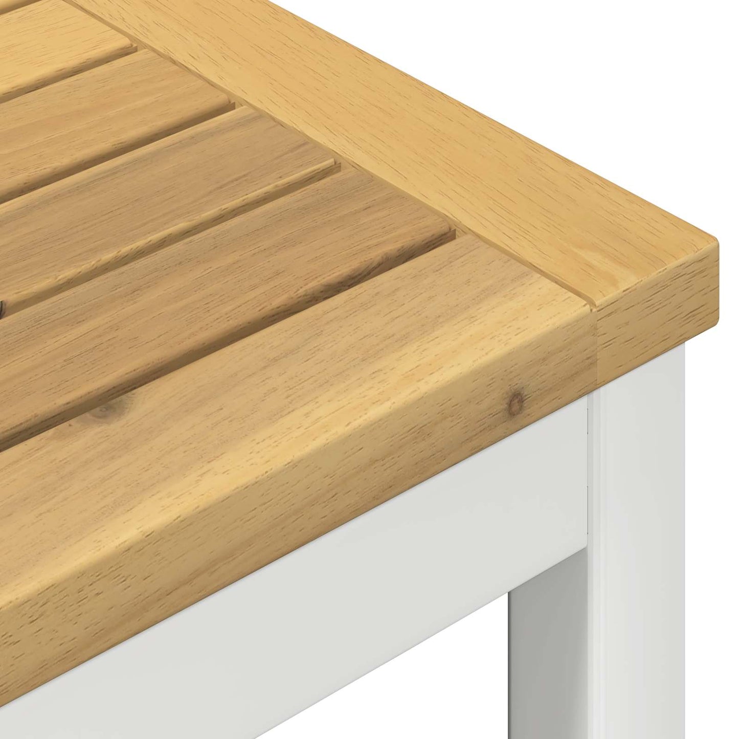 Garden Bar Table White 60 x 60.5 x 105 cm Solid Acacia Wood