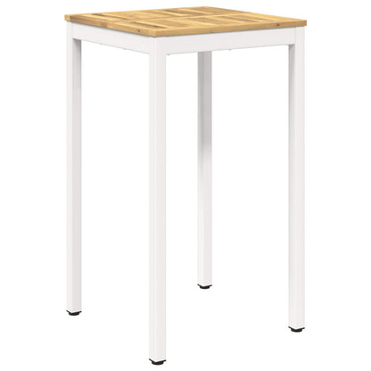 Garden Bar Table White 60 x 60.5 x 105 cm Solid Acacia Wood