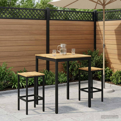 Garden Bar Table White and Black 80 x 80.5 x 105 cm