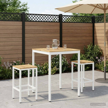 Garden Bar Table White 80 x 80.5 x 105 cm Solid Acacia Wood
