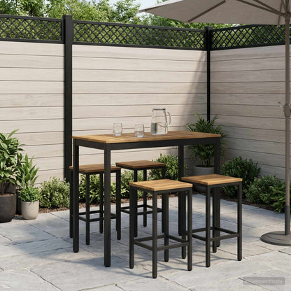 Garden Bar Table White and Black 108.5 x 55 x 105 cm