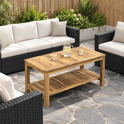 Coffee Table Whitewash 100.5 x 49 x 45 cm Solid Acacia Wood