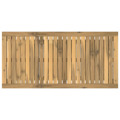 Coffee Table Whitewash 100.5 x 49 x 45 cm Solid Acacia Wood