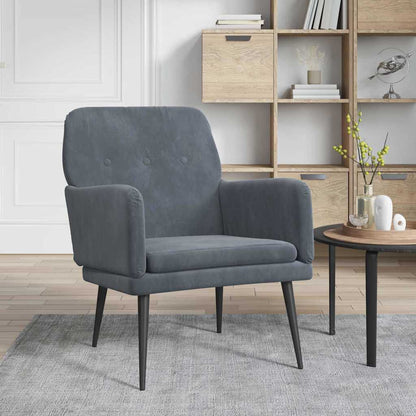 Armchair Dark Grey Velvet