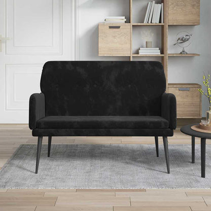 Bench Black 108 x 79 x 79 cm Velvet