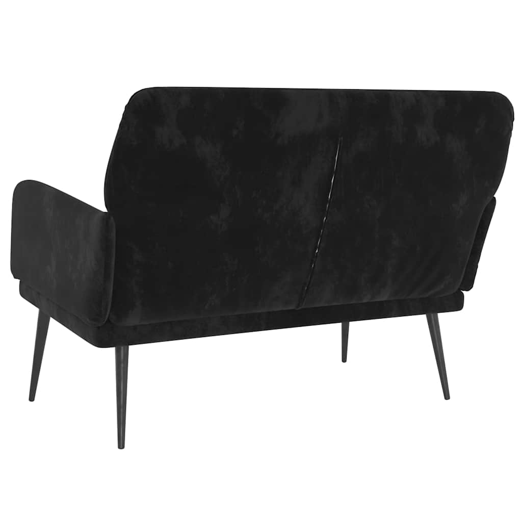 Bench Black 108 x 79 x 79 cm Velvet