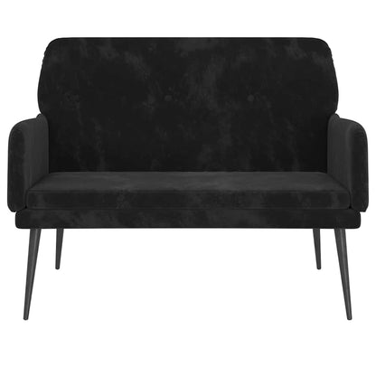 Bench Black 108 x 79 x 79 cm Velvet